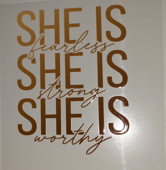 4 inch Sticker She is IS000010