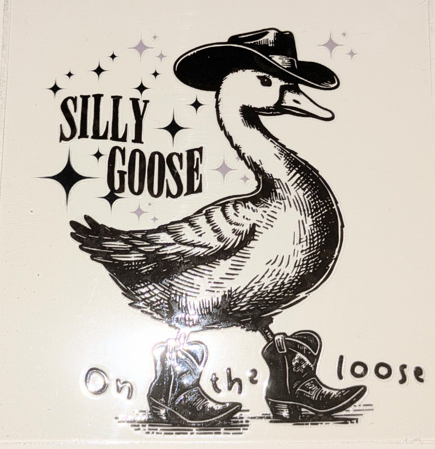 4 inch Sticker Gans Cowboy IS000043