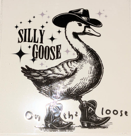 4 inch Sticker Gans Cowboy IS000043