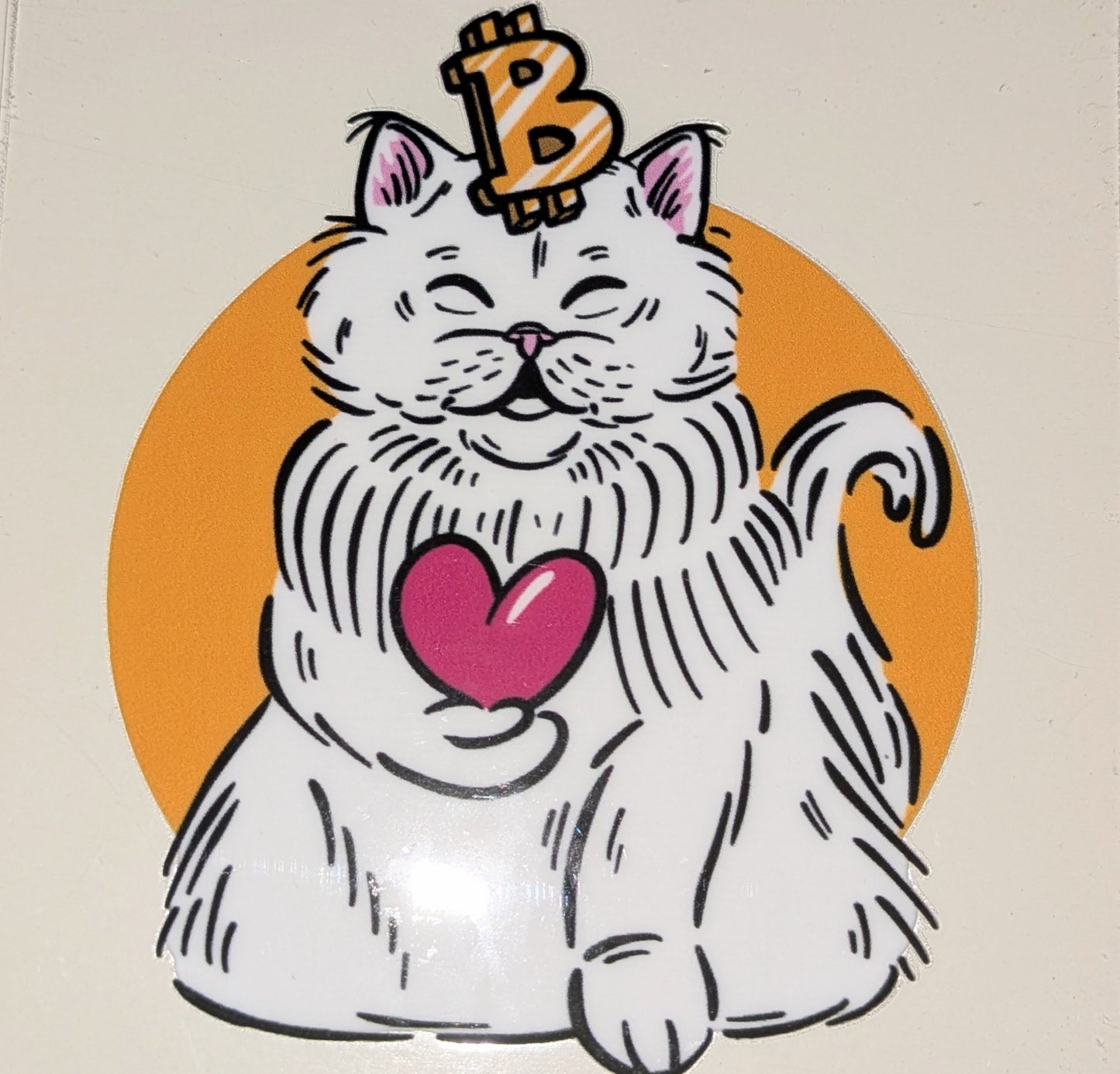 4 inch Sticker Katze Bitcoin IS000040