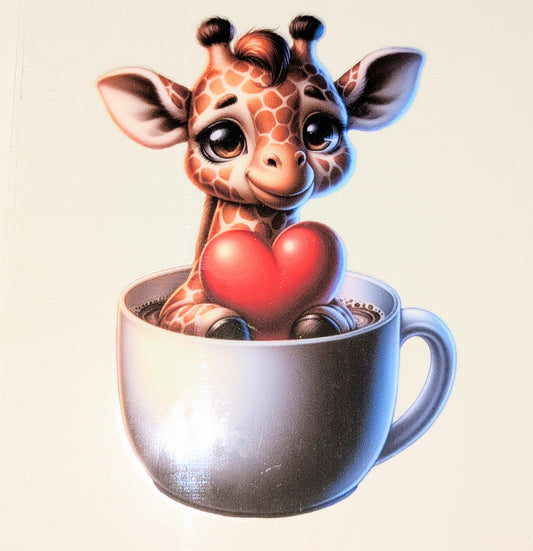 4 inch Sticker Giraffe IS000038