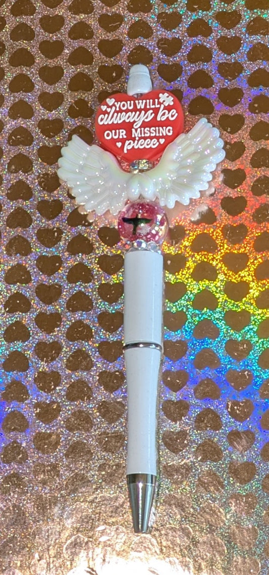 Kuli You will always be our Missing piece Engelsflügel Herz Vogel Kugelschreiber