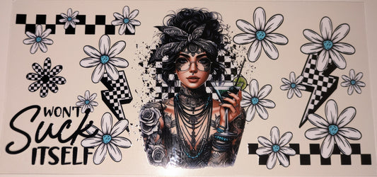 16 Oz Tattoogirl Suck Chess schwarz weiß CS000092