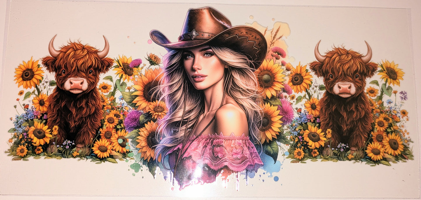 16 Oz Tattoogirl Cowgirl Highlandkuh CS000089