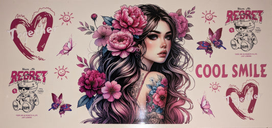 16 Oz Tattoogirl Cool Smile CS000087