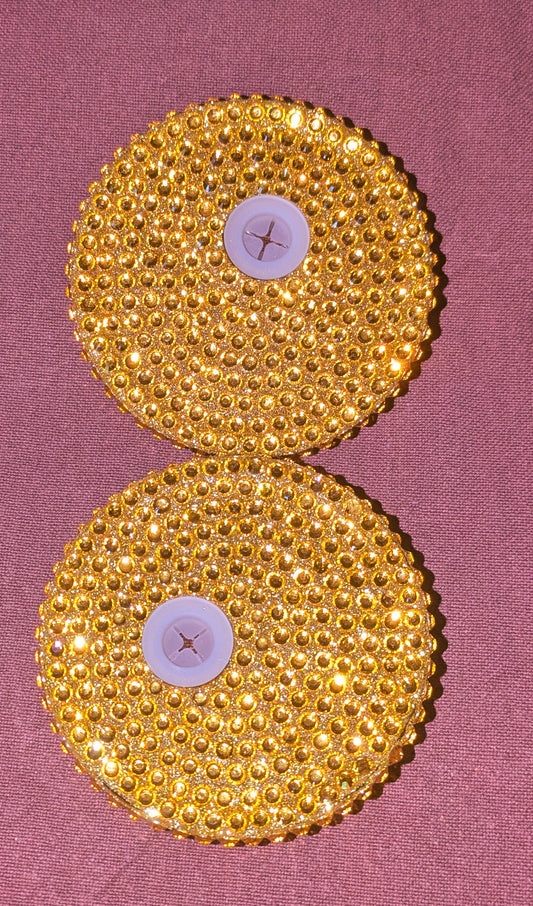 Glitzerdeckel Strass Gold