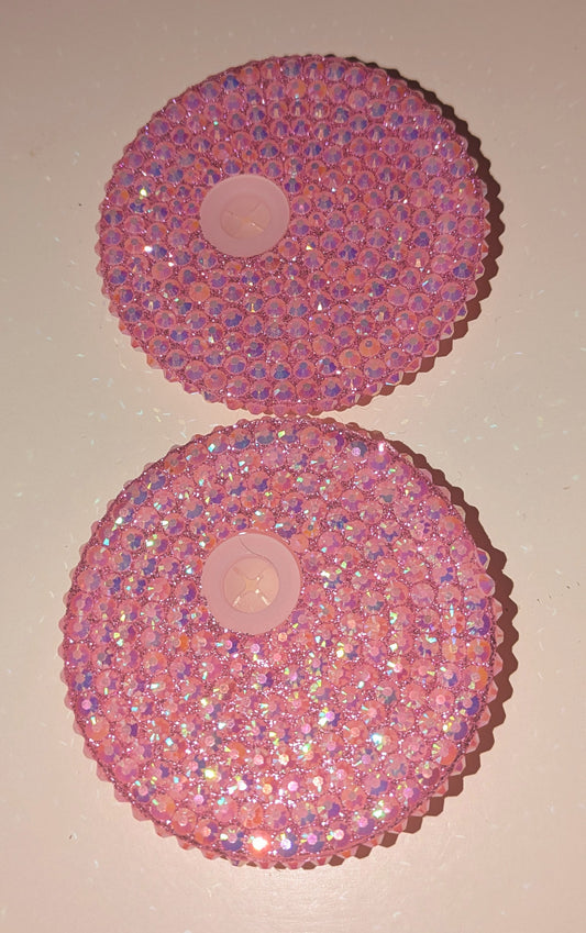 Glitzerdeckel Strass Rosa