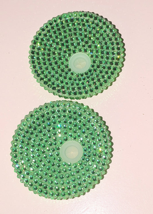 Glitzerdeckel Strass Hellgrün