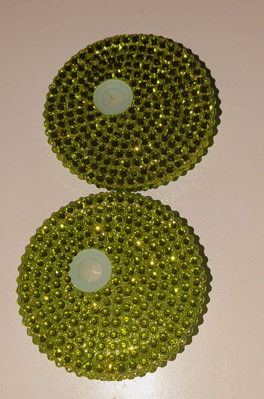 Glitzerdeckel Strass Grün