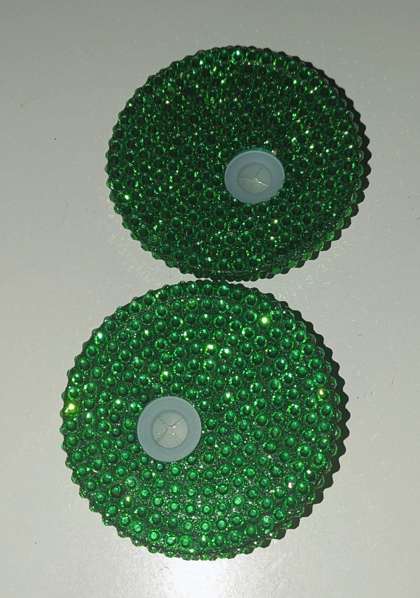 Glitzerdeckel Strass Dunkelgrün