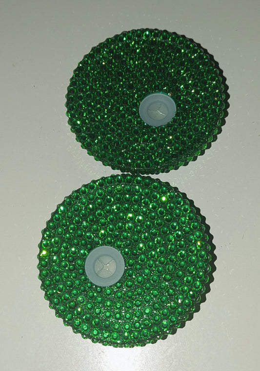 Glitzerdeckel Strass Dunkelgrün