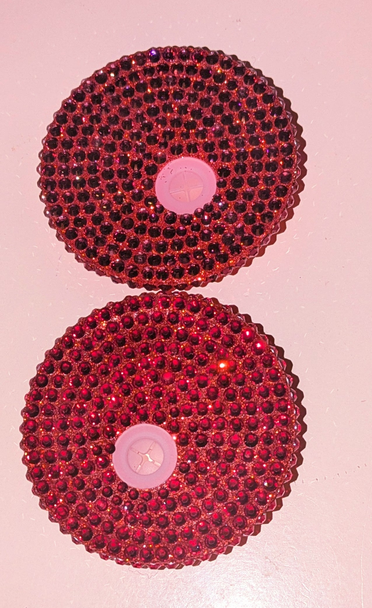 Glitzerdeckel Strass Rot