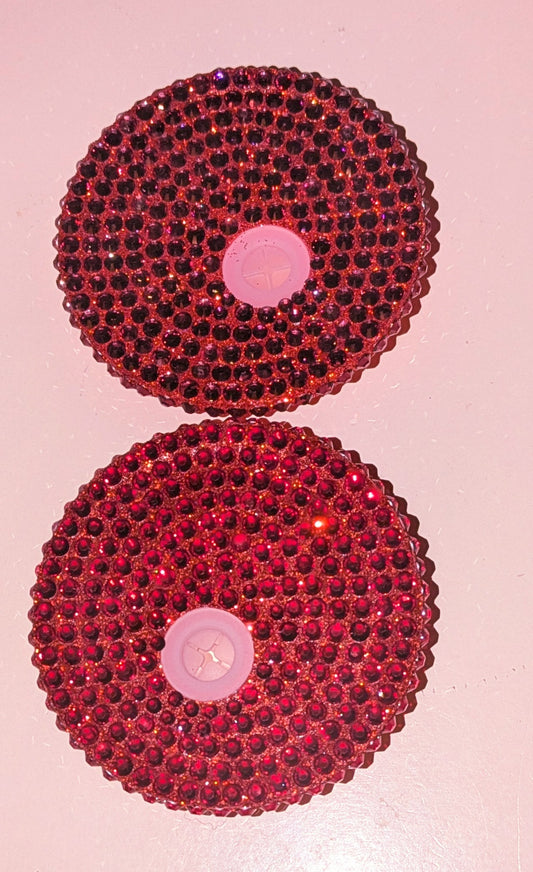 Glitzerdeckel Strass Rot