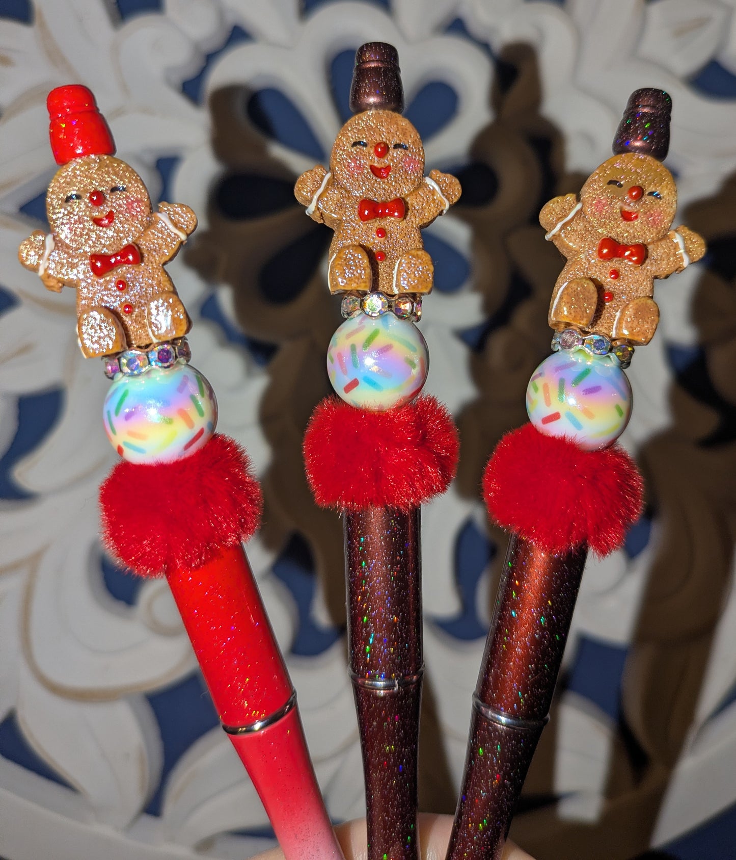 Lebkuchen Männer Kugelschreiber arme oben Lebkuchenmann