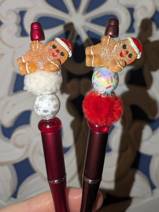 Lebkuchen Mann Kugelschreibern liegend Lekuchenmann