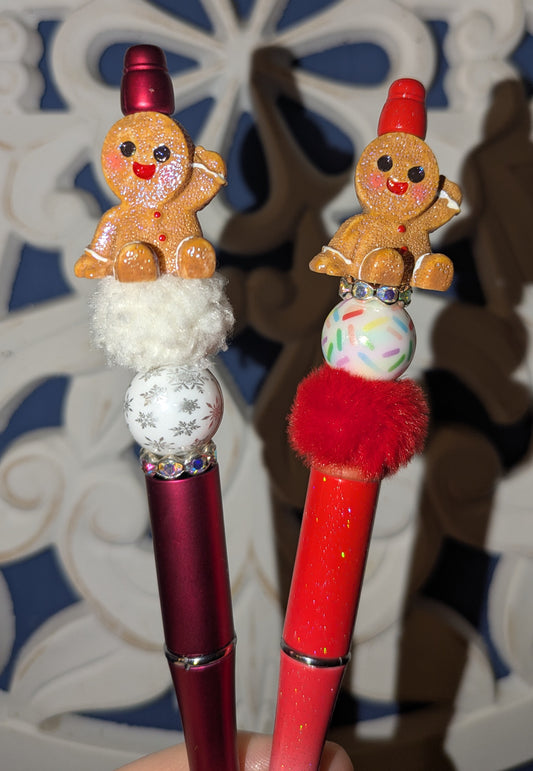 Lebkuchenmann Kugelschreiber sitzend