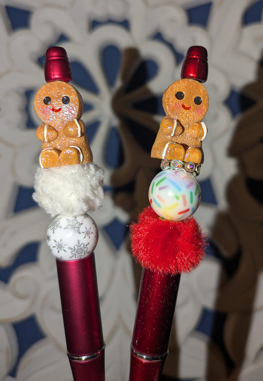 Lebkuchenmann Kugelschreiber sitzend