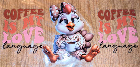 16 Oz Sticker Kaffe Huhn Liebe Lovelanguage Ostern CS000115