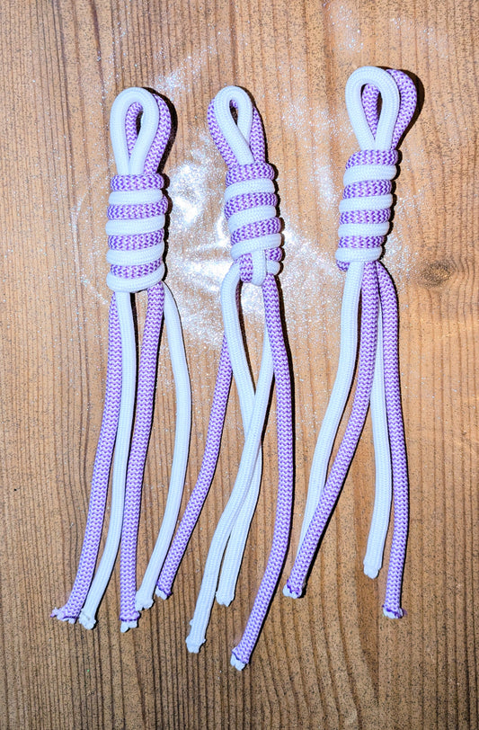 Bänder Makramee Doppellagig lila zum einfachen Gestalten von Schlüsselanhängern